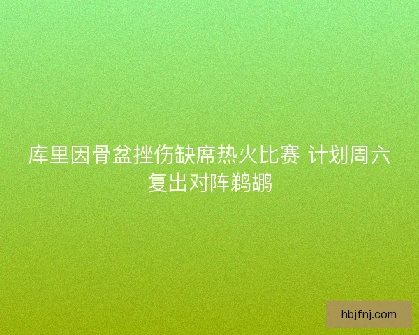 库里因骨盆挫伤缺席热火比赛 计划周六复出对阵鹈鹕